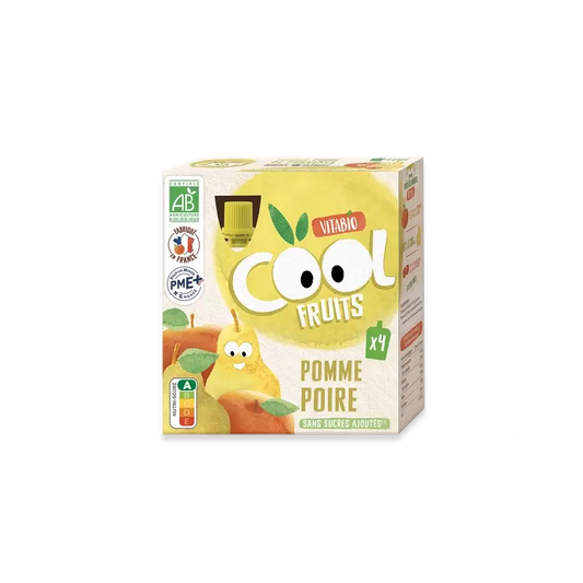 Vitabio Cool Fruits Apple & Pear 90 Gr, 4 unités