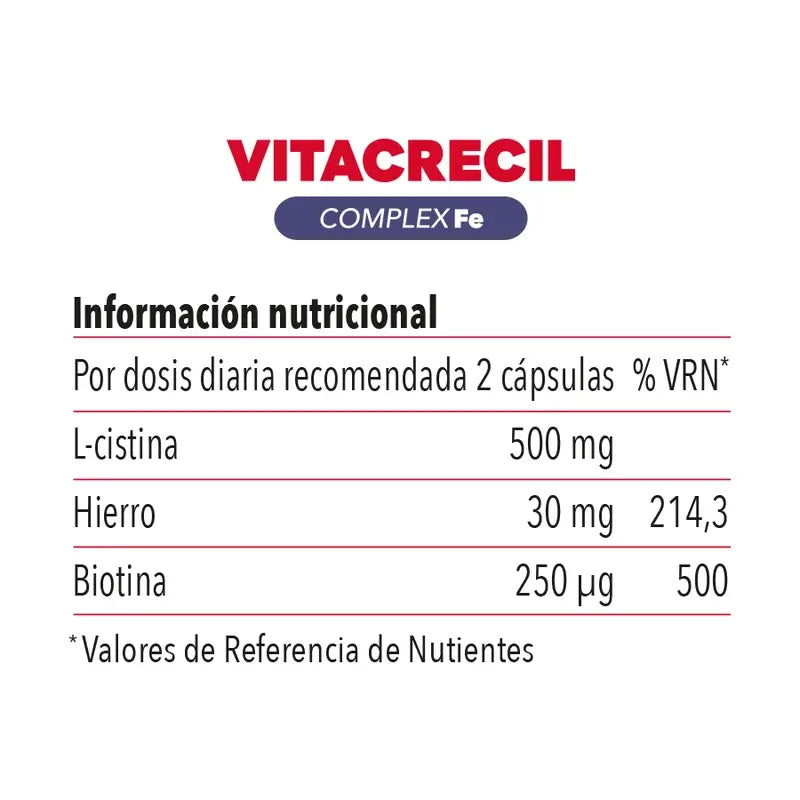 Vitacrecil Complex Fe, 90 gélules