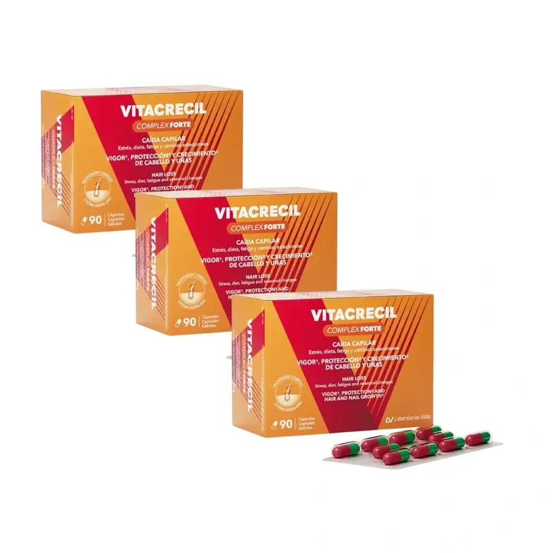 Vitacrecil Complex Forte, Pack 3 x 90 gélules