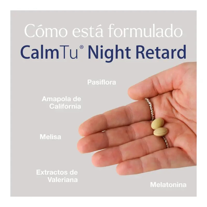 CalmTu Night Retard 30 comprimés - Sommeil continu grâce à la valériane et à la mélatonine