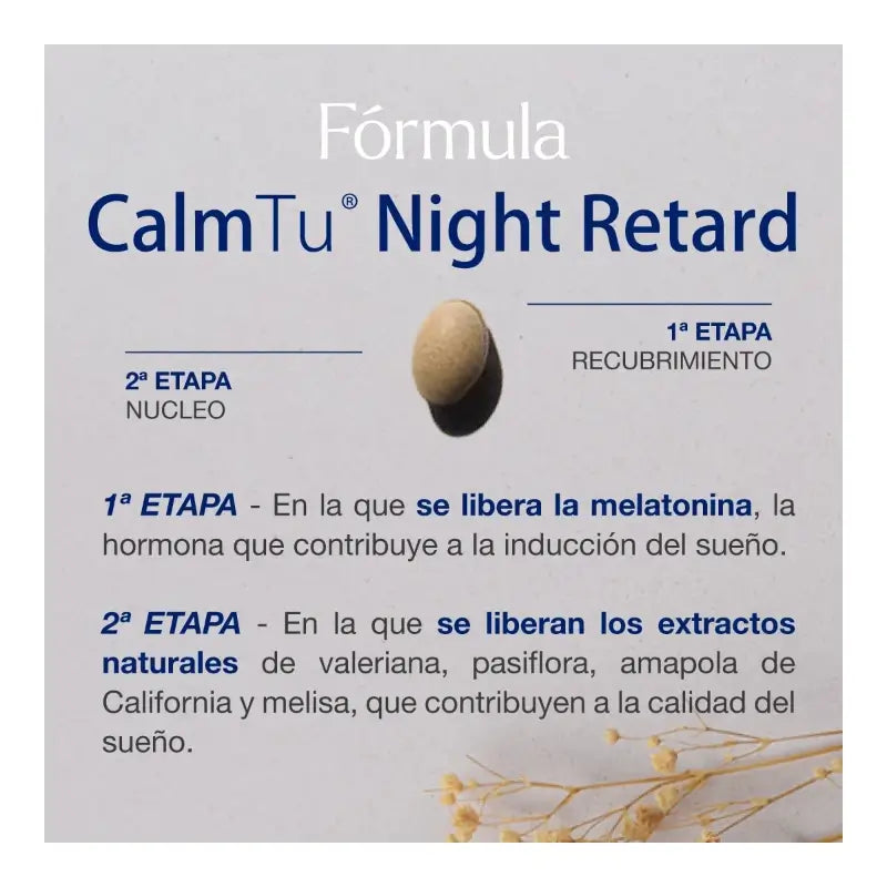 CalmTu Night Retard 30 comprimés - Sommeil continu grâce à la valériane et à la mélatonine