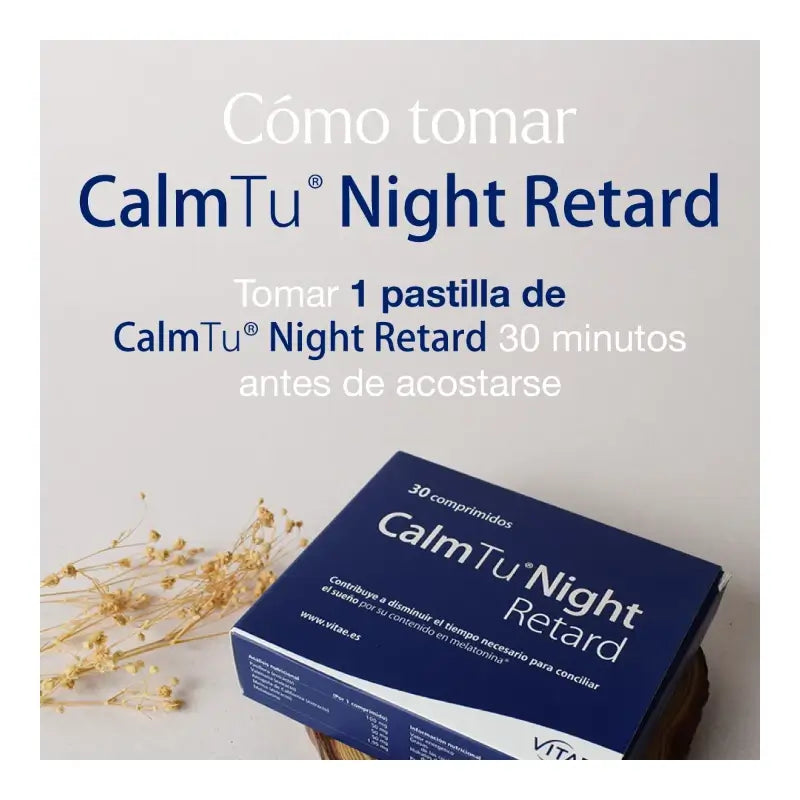 CalmTu Night Retard 30 comprimés - Sommeil continu grâce à la valériane et à la mélatonine