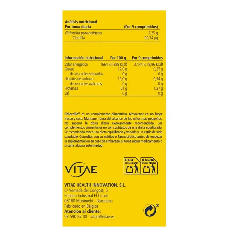 Chlorella 300 comprimés - À base d'algue Chlorella