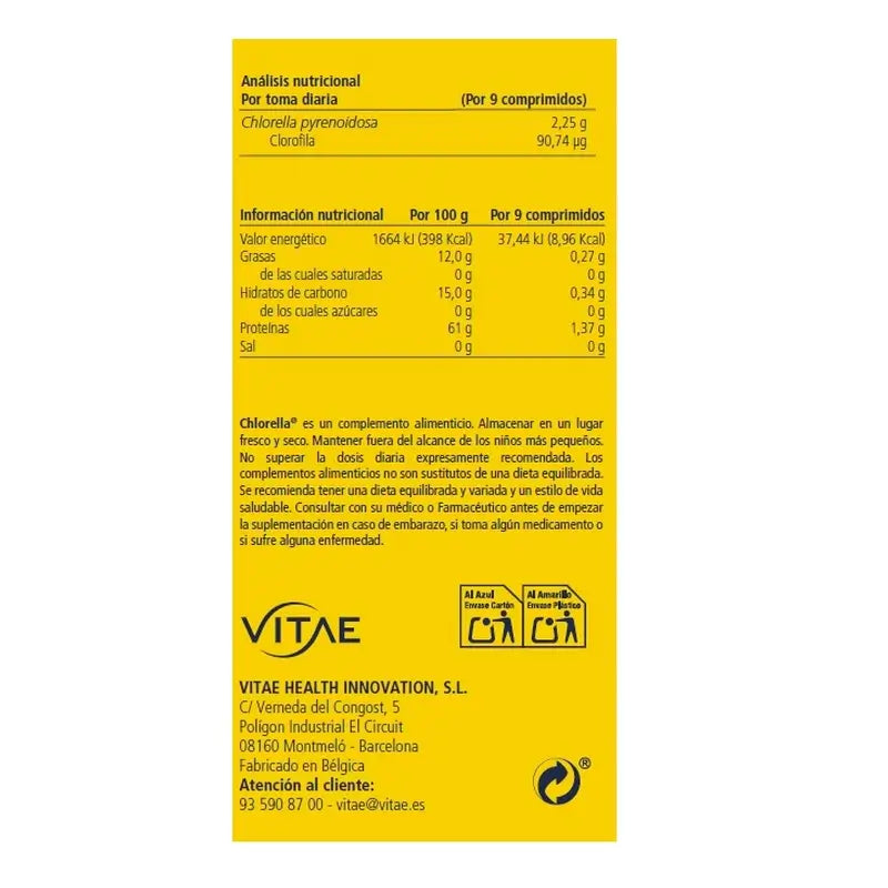 Chlorella 300 comprimés - À base d'algue Chlorella