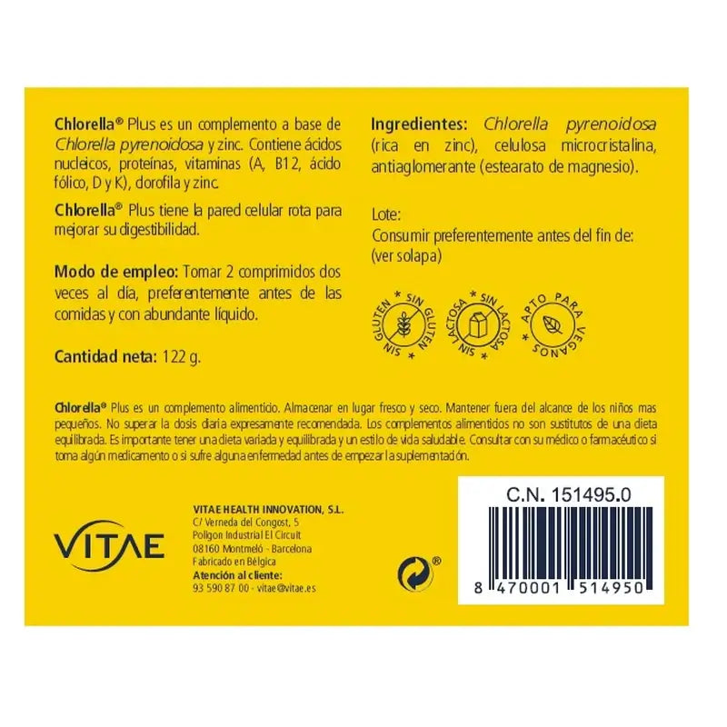 VITAE Chlorella Plus, 120 comprimés