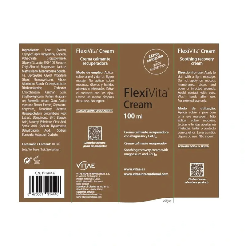 Flexivita Crème 100 ml - Crème contre les douleurs musculaires et articulaires