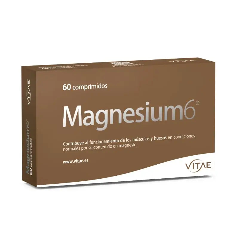Magnesium6 60 comprimés - Contient 6 sels de magnésium, de la vitamine B6 et de la taurine