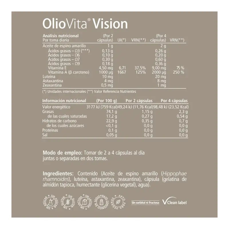 OlioVita Vision 60 gélules - À l'argousier