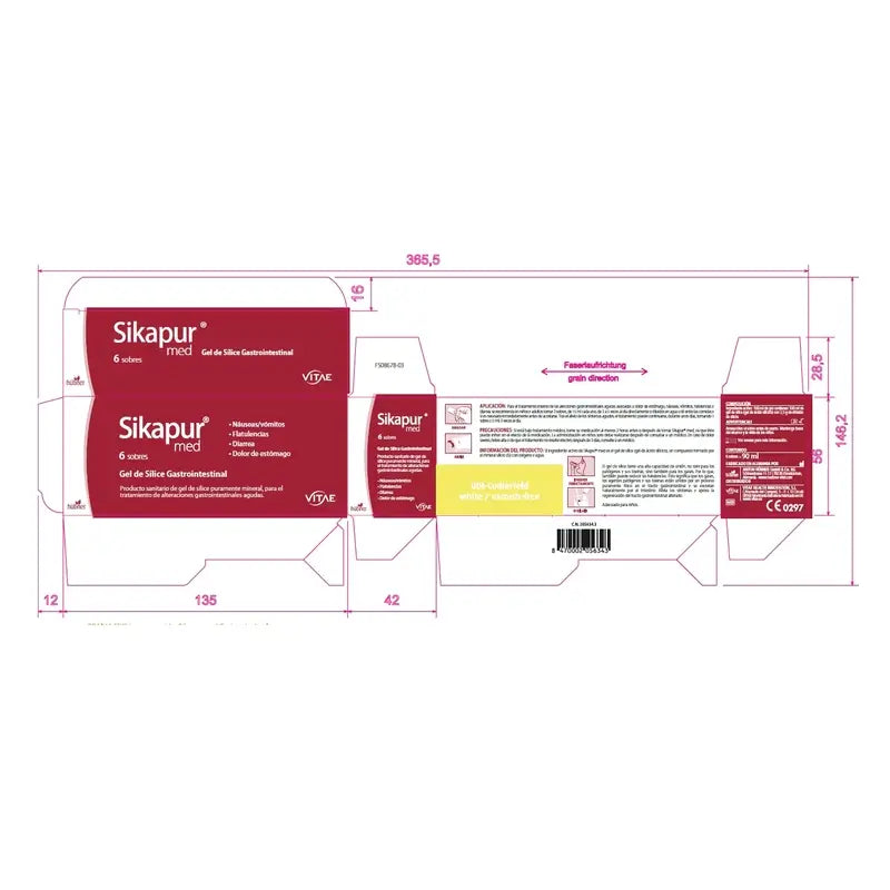 Sikapur Gastro 6 sticks - Gel de silice minérale pour le confort digestif