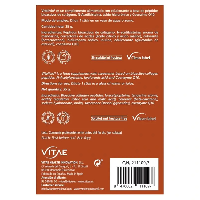 Vitalivio 10 sticks - Récupération articulaire et musculaire grâce à la NAC et au collagène