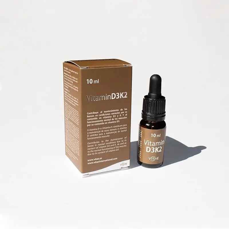 Vitae Vitamine D3K2 10 ml - Vitamines D3 et K2 pour les os et le système immunitaire