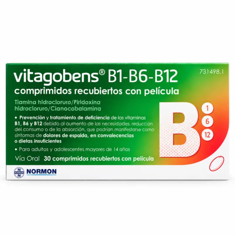 Vitagobens B1, B6, B12, 30 comprimés pelliculés