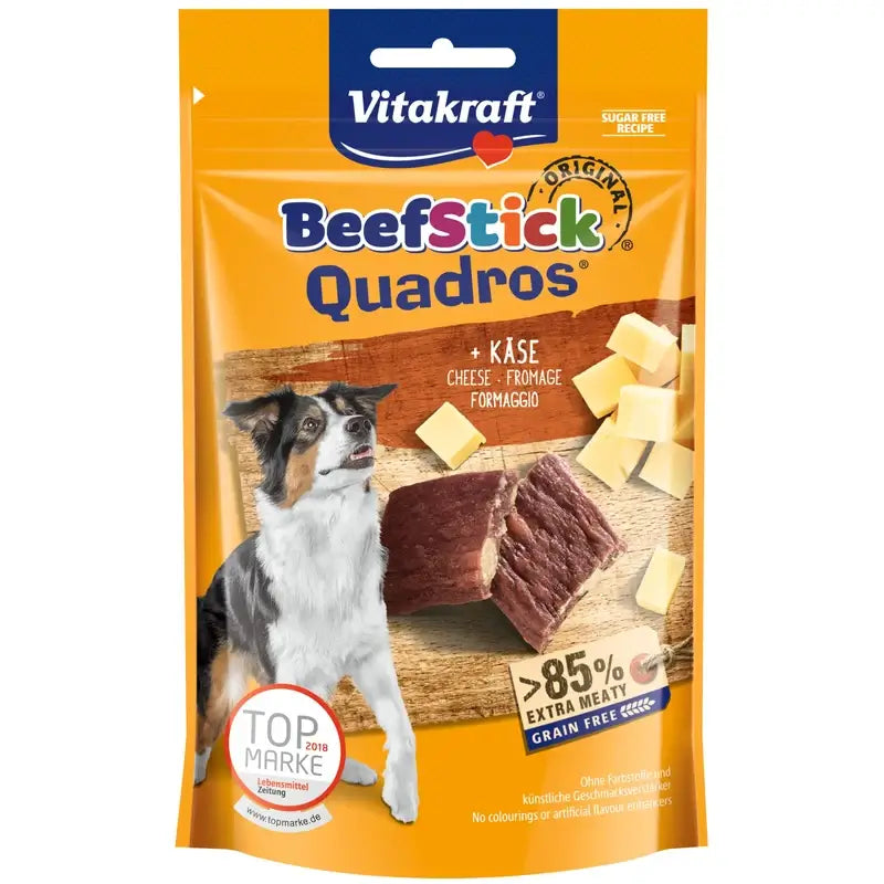 Vitakraft Bâtonnets de bœuf au fromage « Quadros » 7 x 70 grammes