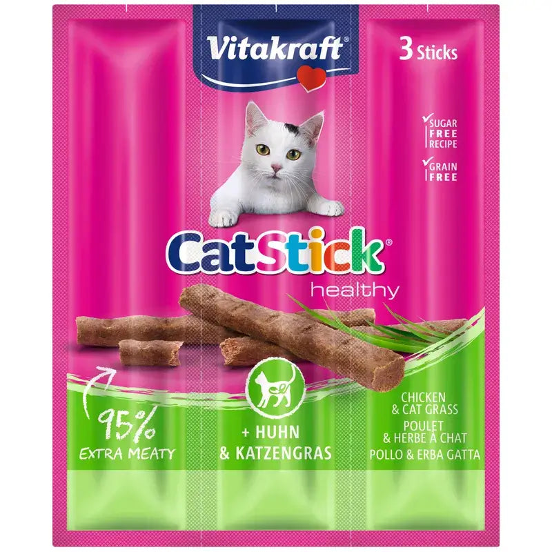 Vitakraft Cat Stick Mini Poulet aux herbes, 20 x 3 unités