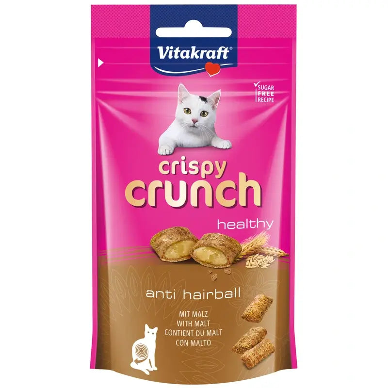 Vitakraft Crispy Crunch Malte pour chat, 8 x 60 grammes