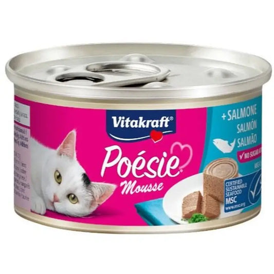 Vitakraft Poesie Mousse au saumon, boîte de 12 x 85 grammes