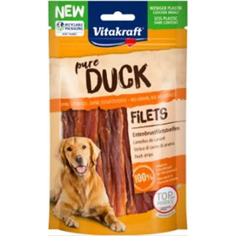 Vitakraft Snack : lamelles de canard, 8 x 80 grammes