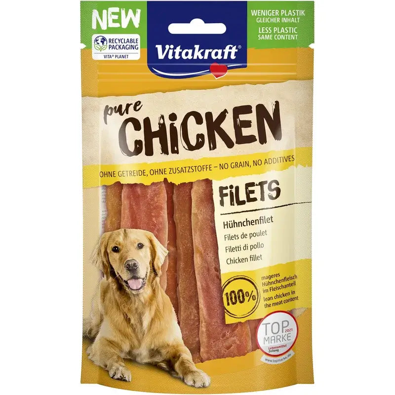 Vitakraft Snack : lamelles de poulet, 10 x 80 g