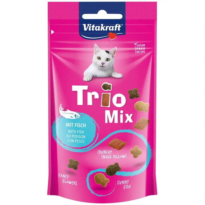 Vitakraft Snack Trio Mix au saumon, 8 x 60 grammes