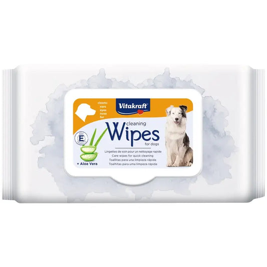 Vitakraft Lingettes hygiéniques à l'aloe vera pour chiens, 40 unités, 1 unité
