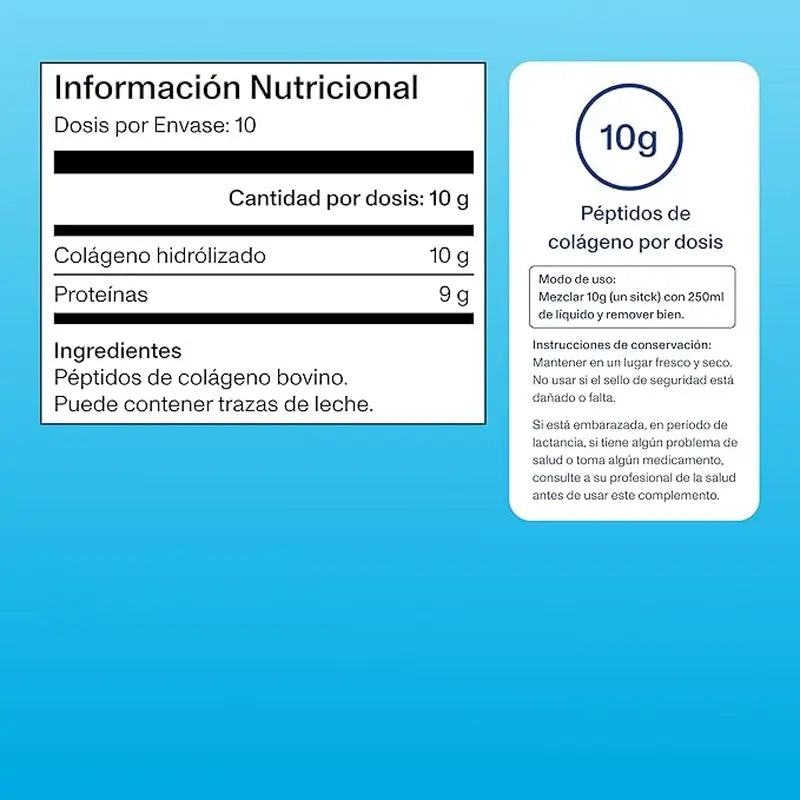 Vital Proteins Complément alimentaire Peptides de collagène goût neutre, 10 sachets