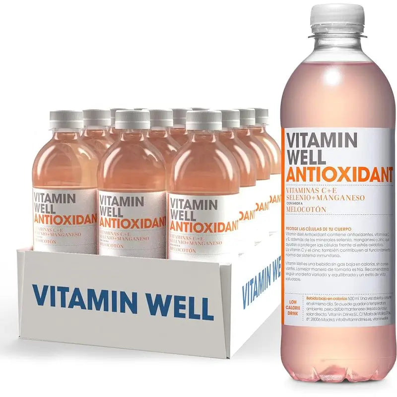 Vitamin Well Pack Antioxidant Peach, 12 pcs x 500 ml