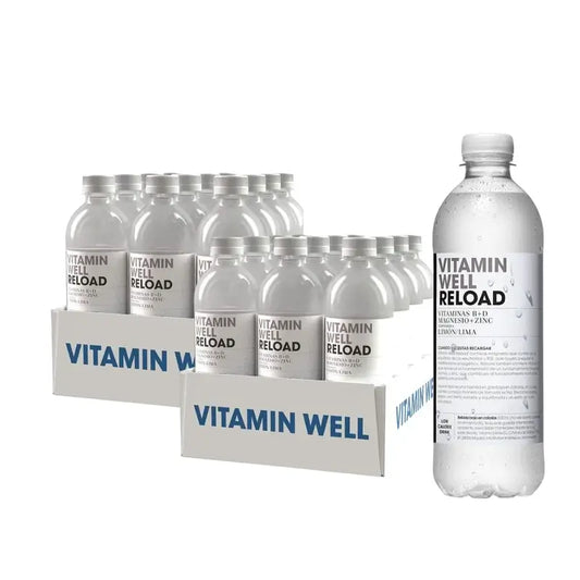 Vitamin Well Pack Reload Lime/Lemon, 24 unités X 500 Ml