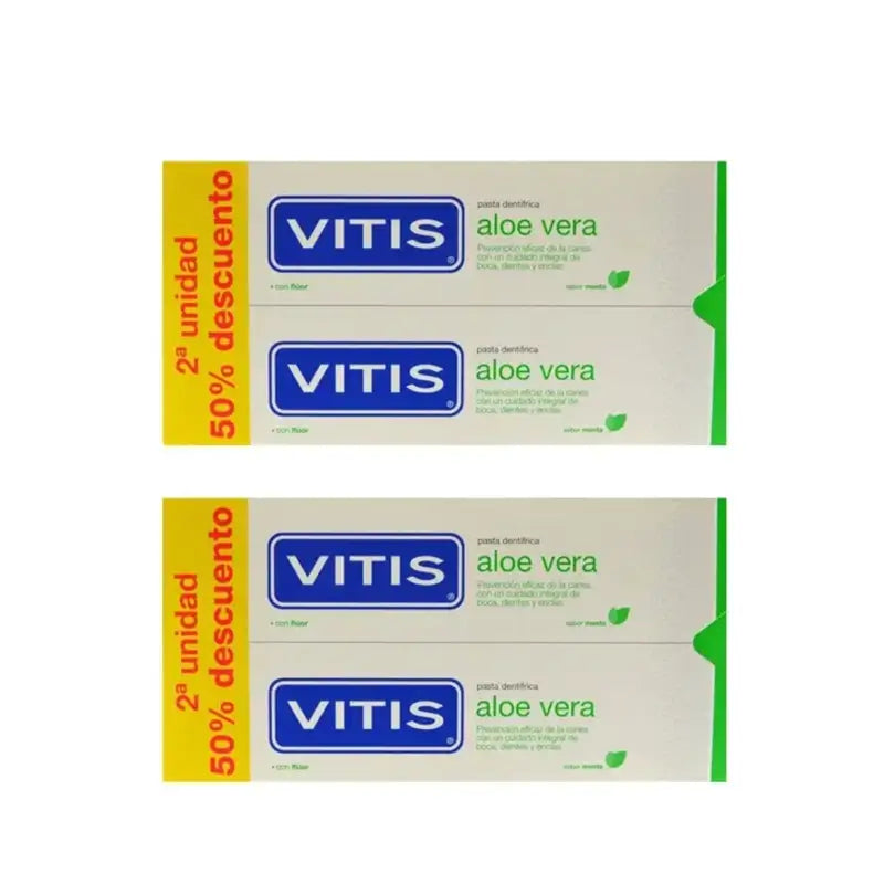 Vitis Aloe Vera Dentifrice, 4 unités X 150 Ml