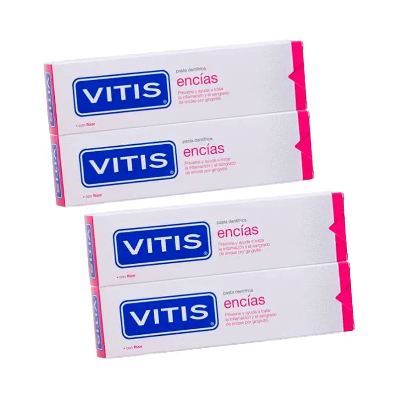 Vitis Pack Dentifrice Gencives, 4 x 150 Ml