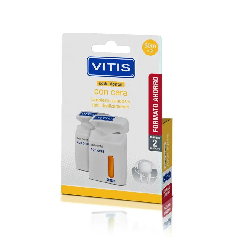 VITIS Duplo Fil dentaire avec cire 50 M