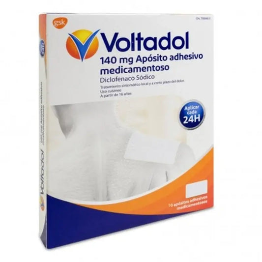 Voltadol 140 Mg , 10 pansements adhésifs médicamenteux
