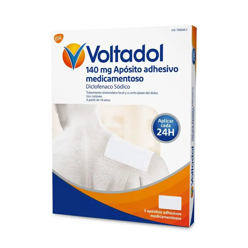 Voltadol 140 mg, 5 pansements adhésifs médicamenteux
