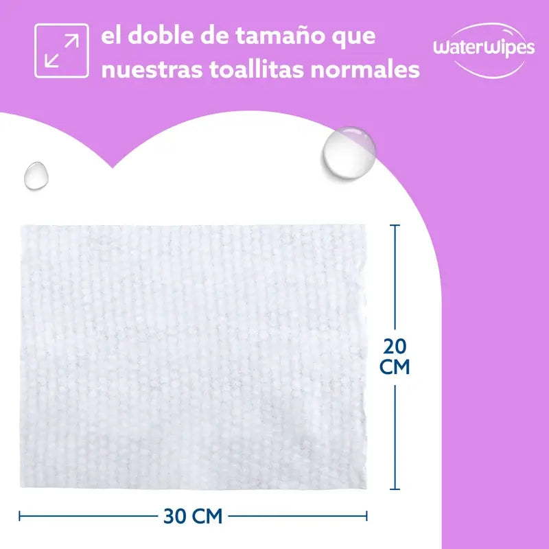 Paquet de lingettes pour adultes Waterwipes, 3 x 30 unités