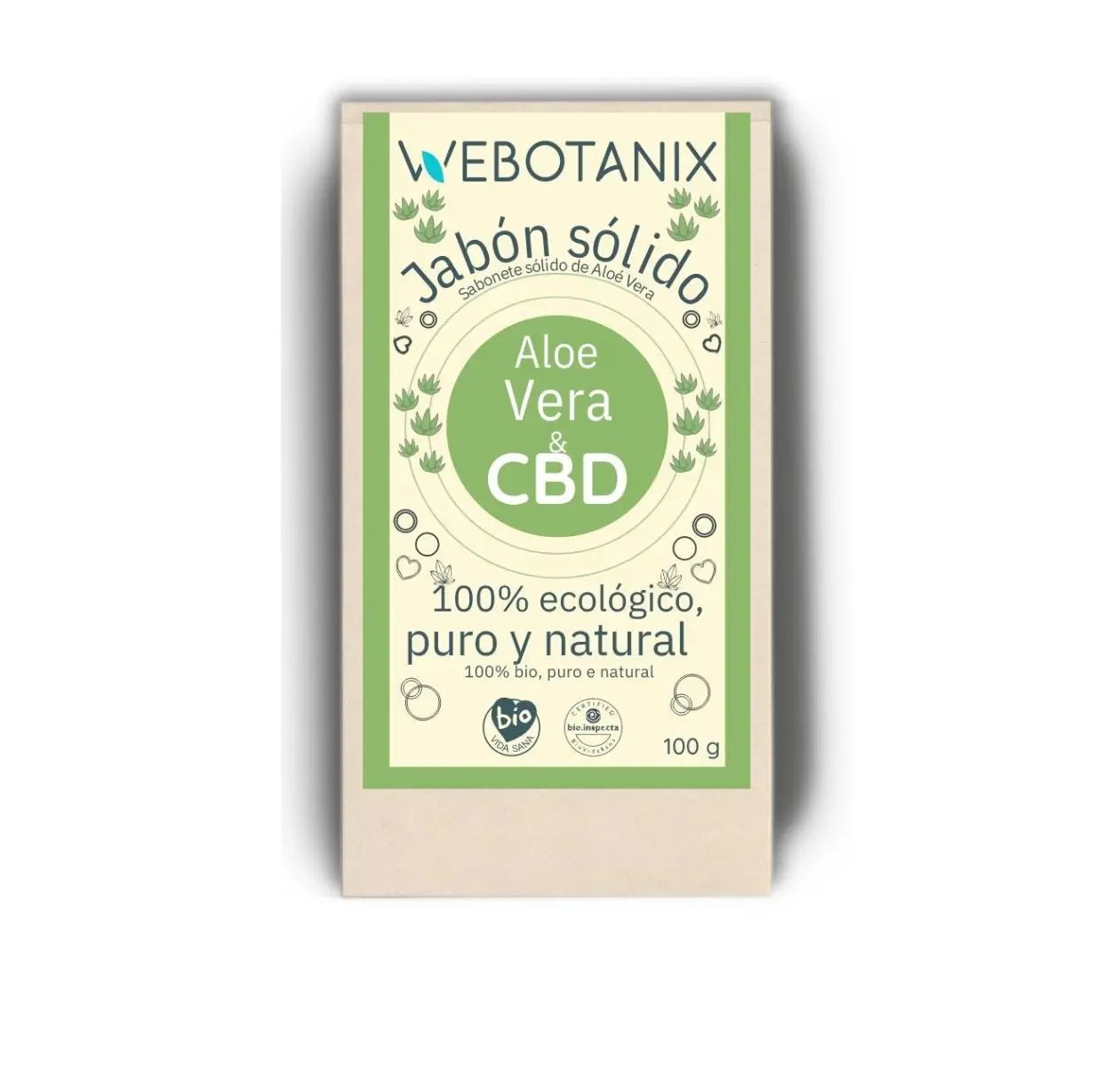 Webotanix Savon Cbd & Aloe Vera Bio, 100 g