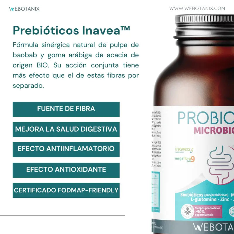 Webotanix Probiotax Microbiota, 60 gélules