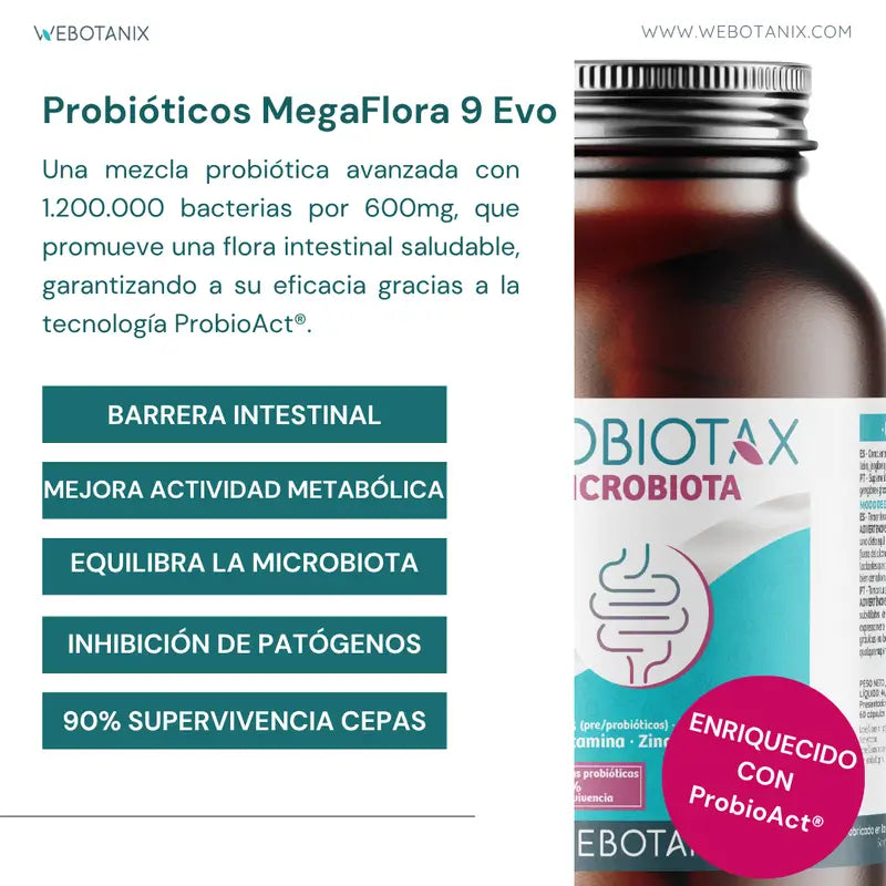 Webotanix Probiotax Microbiota, 60 gélules