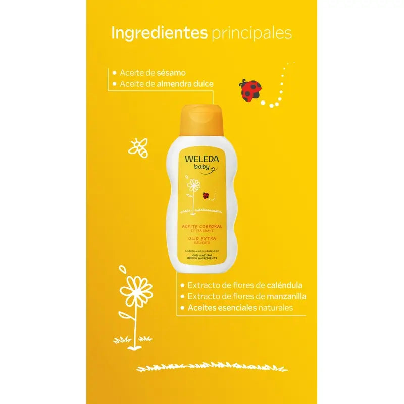Weleda Baby Huile hydratante au Calendula 200 ml