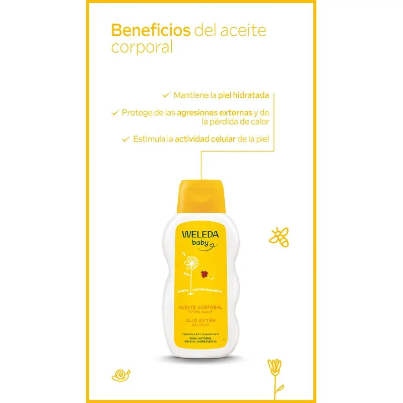 Weleda Baby Huile hydratante au Calendula 200 ml