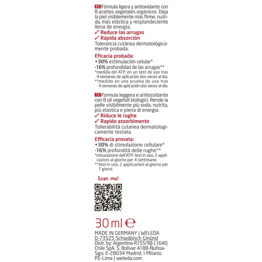 Weleda Huile raffermissante pour le visage à la grenade, 30 ml