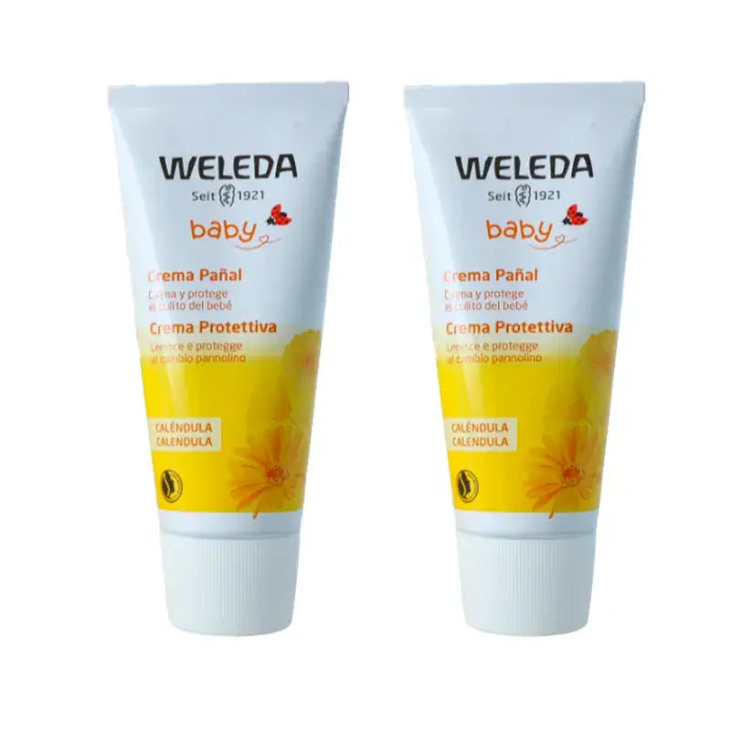 Weleda Baby Crème pour le change au Calendula, 2 x 75 ml