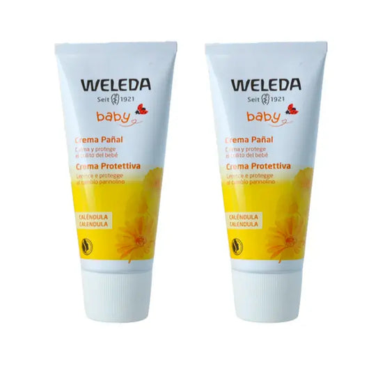 Weleda Baby Crème pour le change au Calendula, 2 x 75 ml