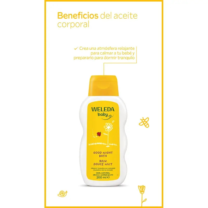 Weleda Bain de nuit au calendula, 200 ml