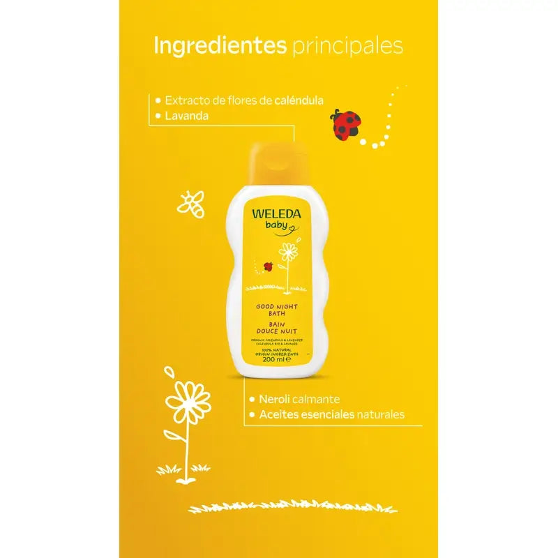 Weleda Bain de nuit au calendula, 200 ml