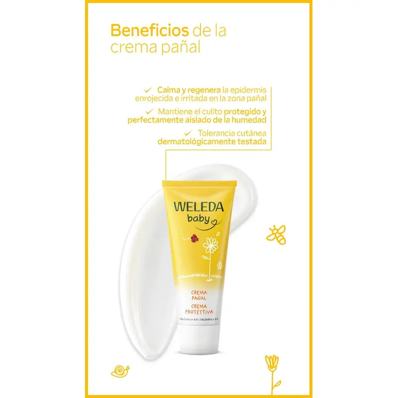 Weleda Baby Crème pour le change au Calendula 75 ml