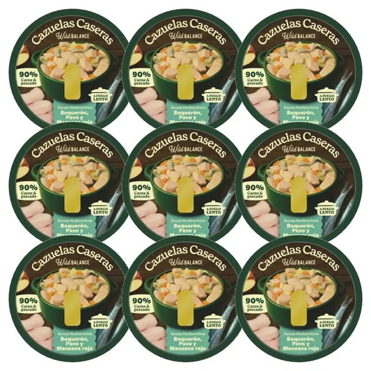 Wild Balance Ragoût maison aux anchois, à la dinde et aux pommes, 9 x 280 g