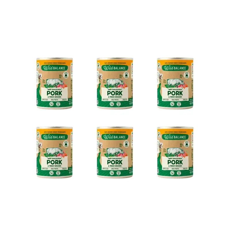 Wild Balance Canned Pork With Vegetables For Dogs, 400 g, paquet de 6