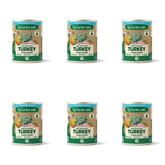 Wild Balance Philosophy Turkey Barf pour chiens, 400 g, paquet de 6