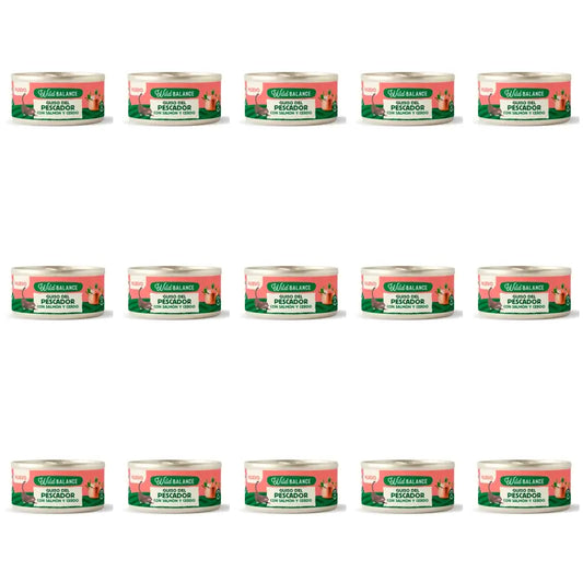 Wild Balance Traditional Ragout Can With Beef, Chicken & Vegetables pour chats, 80 g, paquet de 15