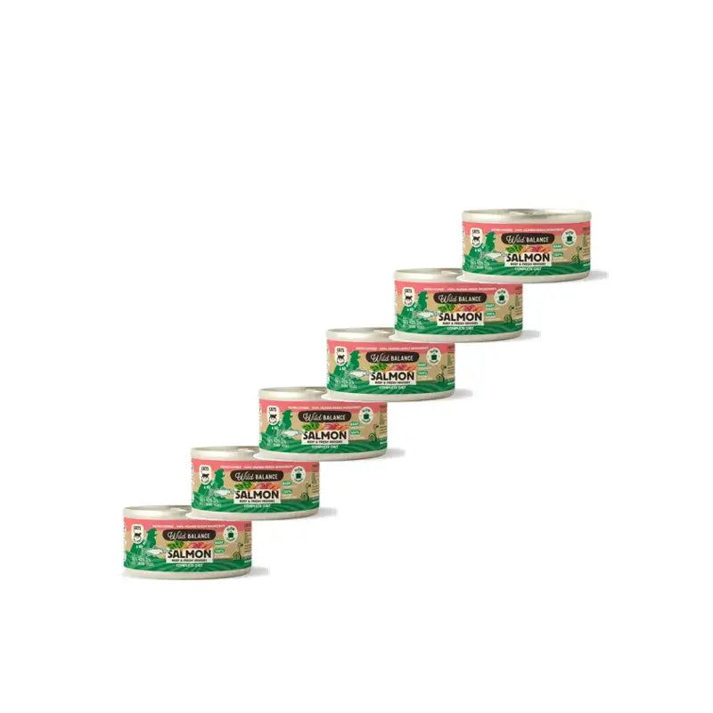Wild Balance saumon et bœuf en conserve avec légumes pour chats, 120 g, paquet de 6