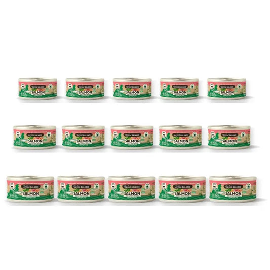 Wild Balance saumon et bœuf en conserve avec légumes pour chats, 120 g, paquet de 6